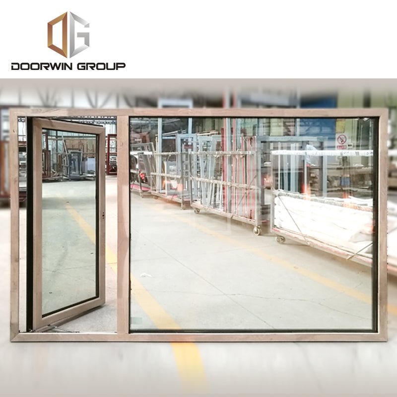 specialty shapes window-12 thermal break aluminum window with oak wood cladding — product image 5