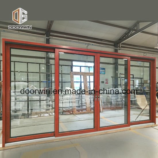 Super Wide Heavy Duty Lift Sliding Door, Oak Wood with Exterior Aluminum Cladding, for Columbia Missouri USA Client - China Sliding Door Price, Sliding Door Shoe Cabinet - Doorwin Group Windows & Doors