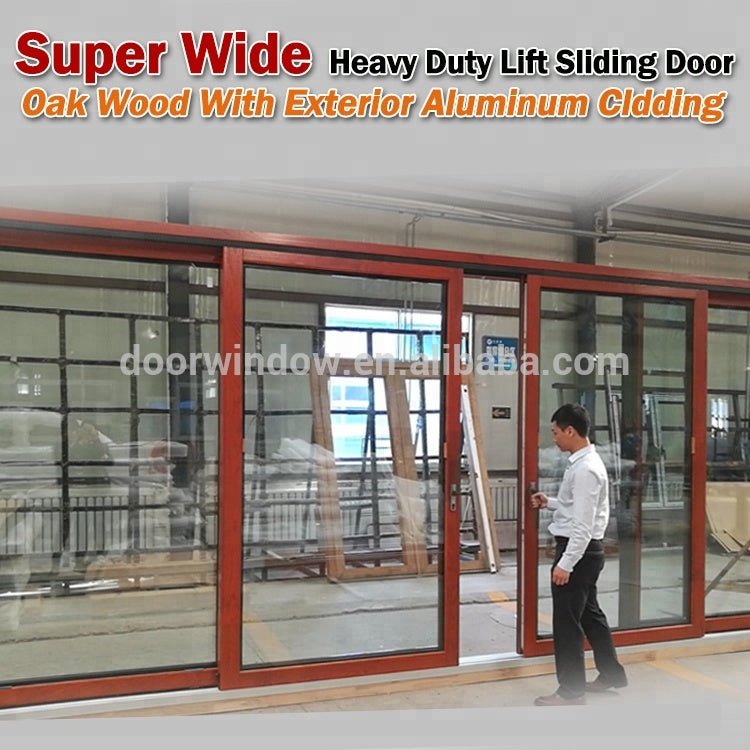 Super wide lift sliding door solid oak with exterior aluminum cladding sliding door system from China brandby Doorwin - Doorwin Group Windows & Doors
