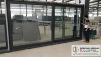 Super wide lift sliding door solid oak with exterior aluminum cladding sliding door system from China brandby Doorwin — thumbnail 2