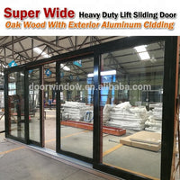 Super wide lift sliding door solid oak with exterior aluminum cladding sliding door system from China brandby Doorwin — thumbnail 5