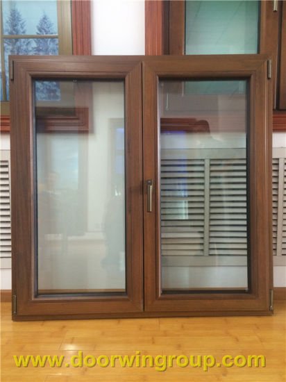 Teak Wood Aluminum Fixed Window with Tempered Glass - China Aluminium Window, Wood Window — product image 0