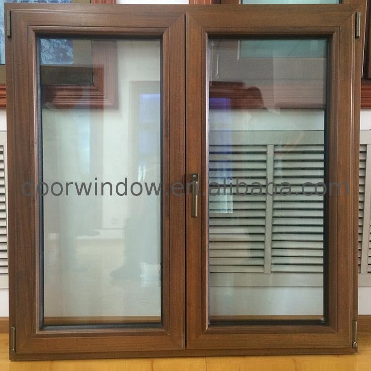 teak wood clad thermal break aluminum tilt turn window — product image 4