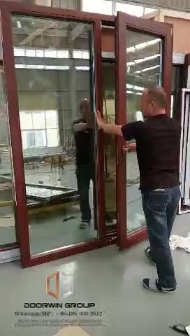 teak wood clad thermal break aluminum tilt turn window — product image 2
