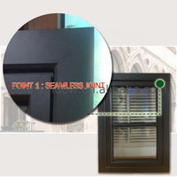 teak wood clad thermal break aluminum tilt turn window — thumbnail 6