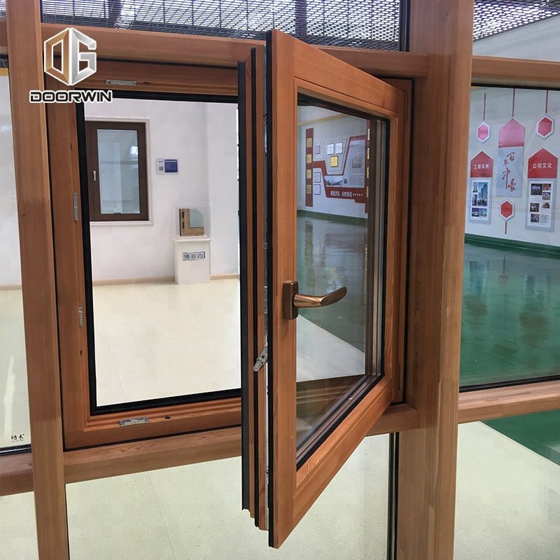 teak wood window Timber wood windowsby Doorwin on Alibaba — product image 2