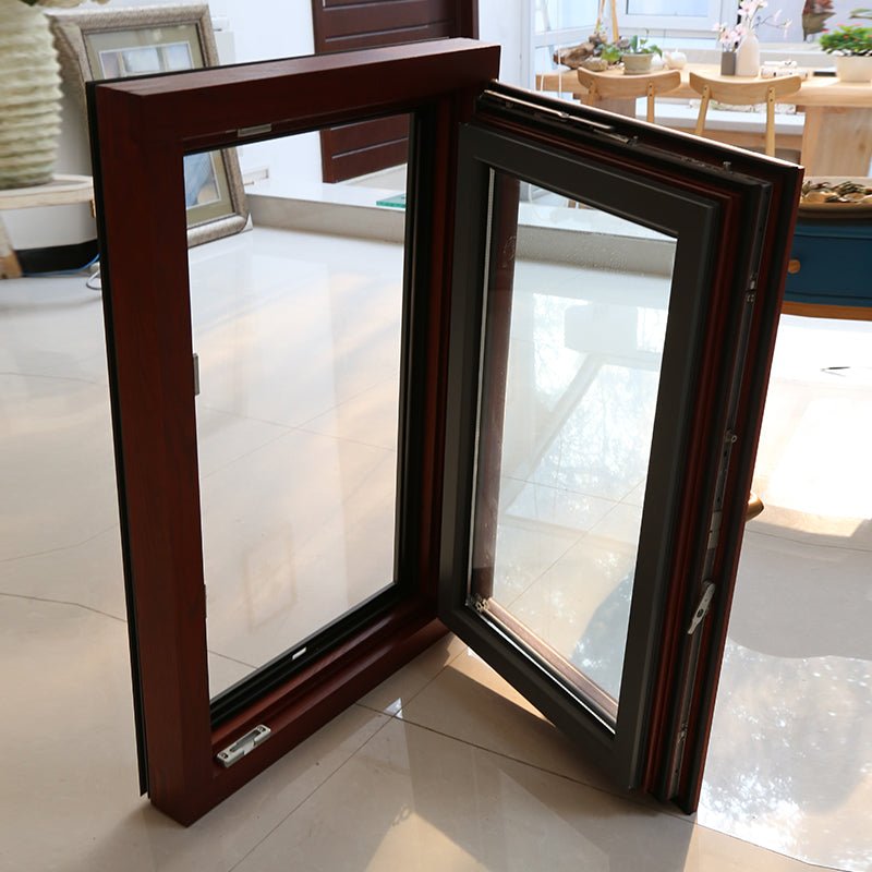 thermal break aluminum window with interior wenge wood clading — product image 11