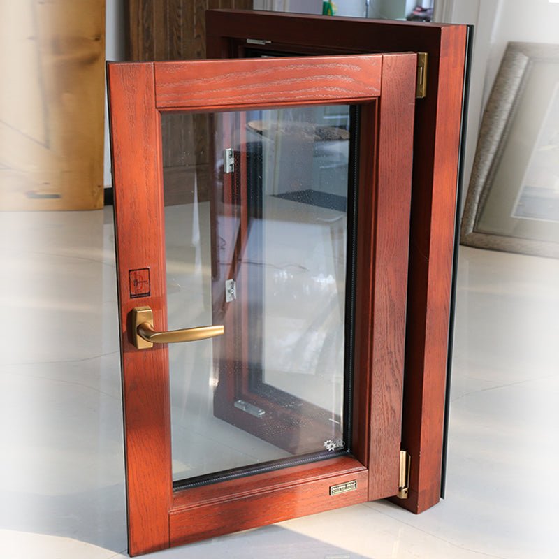 thermal break aluminum window with interior wenge wood clading — product image 5