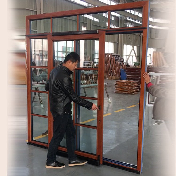 thermal break aluminum with red oak wood cladding form inside，tilt and sliding door — product image 5