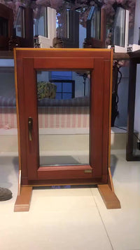 thermal break aluminum wood 3x4 tilt turn windows with built in blinds by Doorwin on Alibaba — thumbnail 2