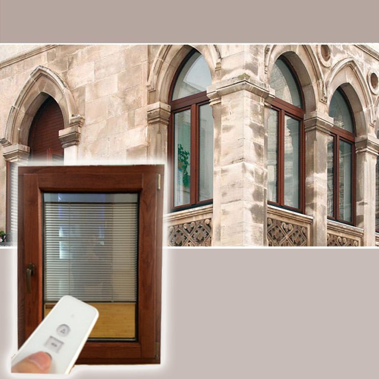 tilt turn window-23 integral blinds tilt turn window with remote controller — product image 2