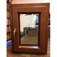 tilt turn window-33 oak wood window with exterior aluminum cladding fitted with hidden hinges — thumbnail 1
