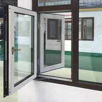 tilt turn window-44 outswing window with wood grain color finishing — thumbnail 6