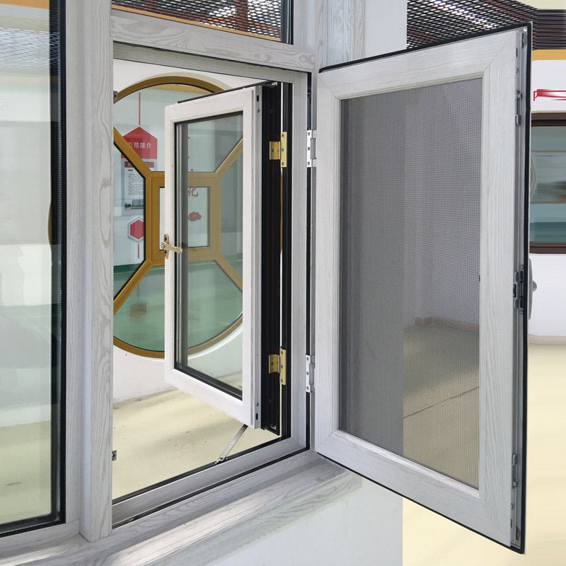 tilt turn window-44 outswing window with wood grain color finishing — product image 2