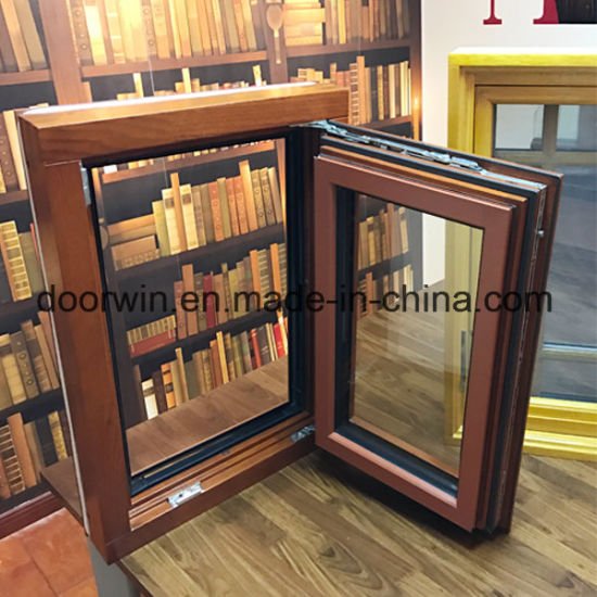 Tilt Turn Window, Oak Wood Window with Exterior Aluminum Cladding - China Bronze Swing Window, Big Double Glass Windows - Doorwin Group Windows & Doors