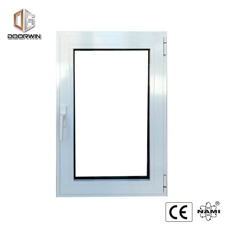 tilt turn window with fixed mosquito net-21 white (interior)black(exterior)thermal break aluminum - Doorwin Group Windows & Doors