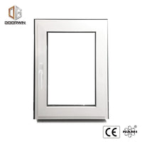 tilt turn window with fixed mosquito net-21 white (interior)black(exterior)thermal break aluminum — thumbnail 5