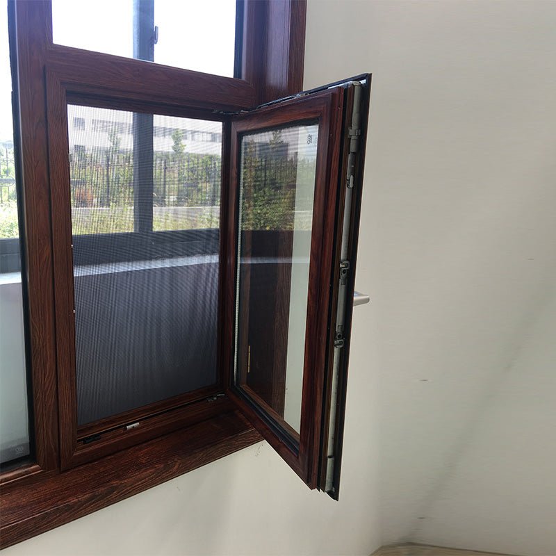 tilt turn window with German hardware and 3D wood grain finishing — product image 3
