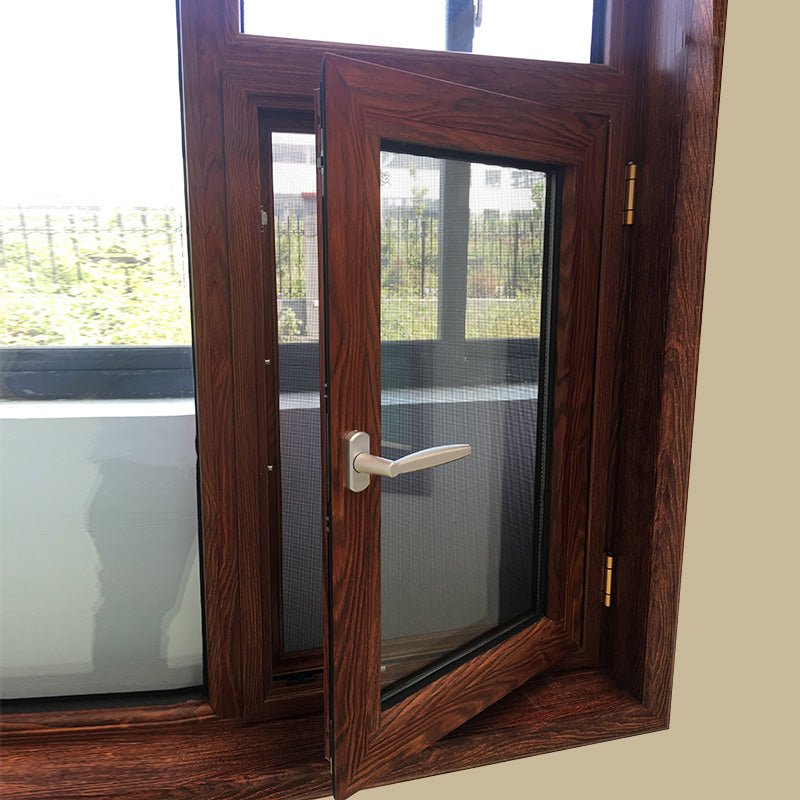 tilt turn window with German hardware and 3D wood grain finishing — product image 4