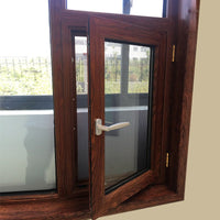 tilt turn window with German hardware and 3D wood grain finishing — thumbnail 4