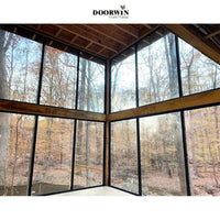 Top 10 supplier thermal break aluminum Double Glazed tempered glass window Aluminum frame glass casement windows — thumbnail 5