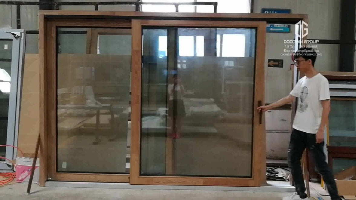 Top quality aluminum composite wood sliding door by Doorwin on Alibaba - Doorwin Group Windows & Doors