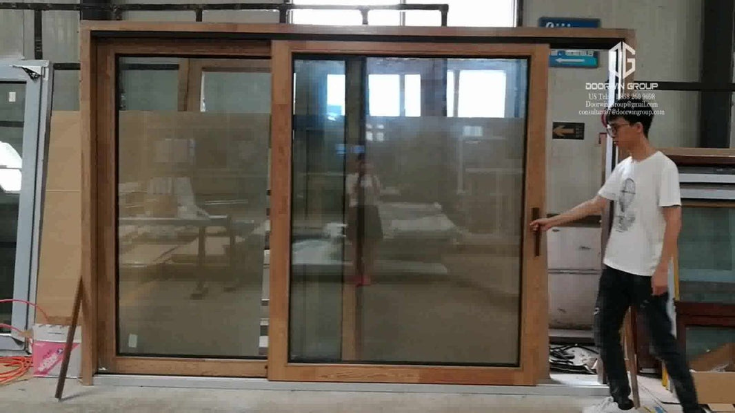 Top quality aluminum composite wood sliding door by Doorwin on Alibaba - Doorwin Group Windows & Doors