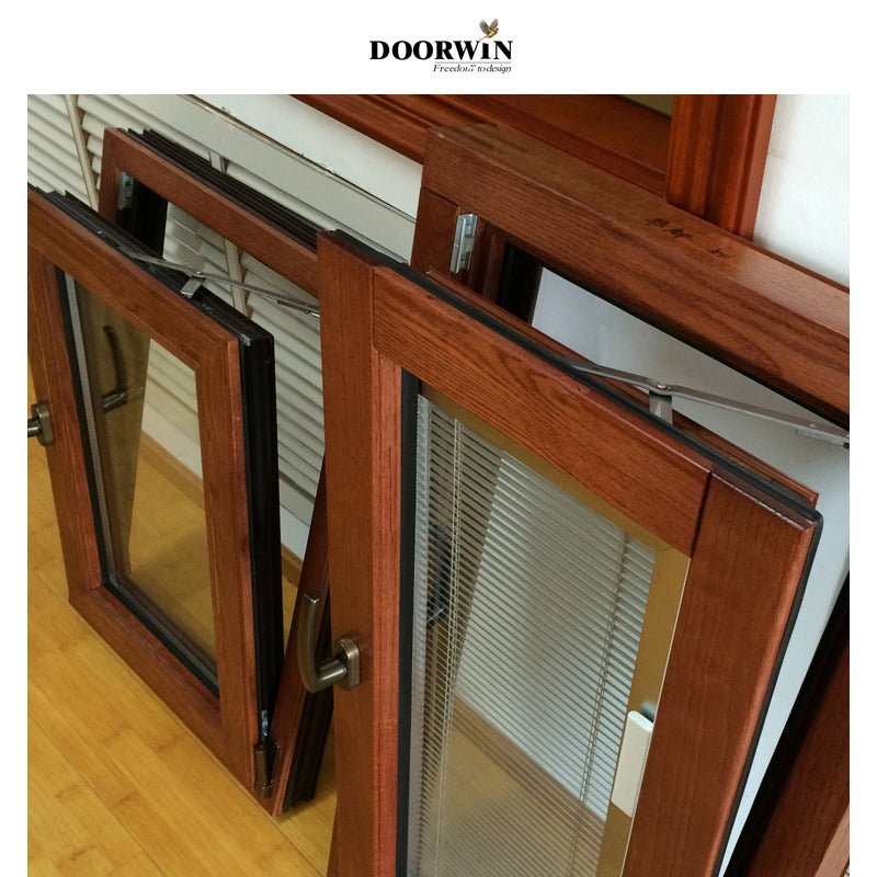 Top quality modern design Aluminum clad wood inward casement window tilt and turn windows — product image 3