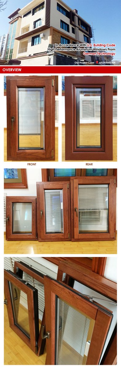 Top quality modern design Aluminum clad wood inward casement window tilt and turn windows — product image 4