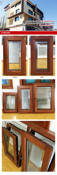Top quality modern design Aluminum clad wood inward casement window tilt and turn windows — thumbnail 4