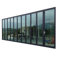 Top Quality Thermal Break Aluminum Accordion Door Italy Hardware System Ultra Large Folding door by Doorwin — thumbnail 1