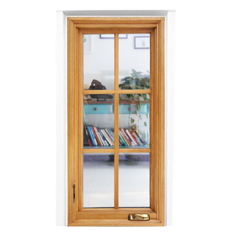 Top quality wood aluminium triple glazed crank window with grills design by Doorwin on Alibaba — product image 1