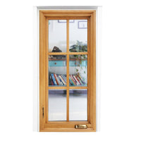 Top quality wood aluminium triple glazed crank window with grills design by Doorwin on Alibaba — thumbnail 1