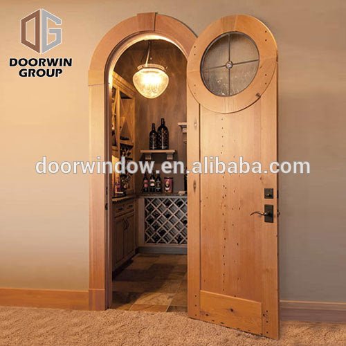 Top Round Circle Solid Wood Hinged Door Customizable Entry Wood Door by Doorwin - Doorwin Group Windows & Doors