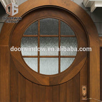 Top Round Circle Solid Wood Hinged Door Customizable Entry Wood Door by Doorwin — thumbnail 3
