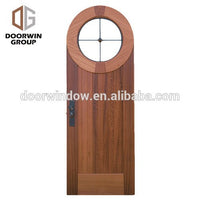 Top Round Circle Solid Wood Hinged Door Customizable Entry Wood Door by Doorwin — thumbnail 1
