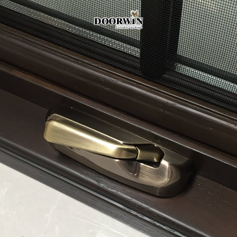 traditional  design large size best quality wood finished crank open casement windows — product image 5