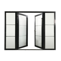 ultra clear tempered glass two- fixed casement doorby Doorwin on Alibaba — thumbnail 1