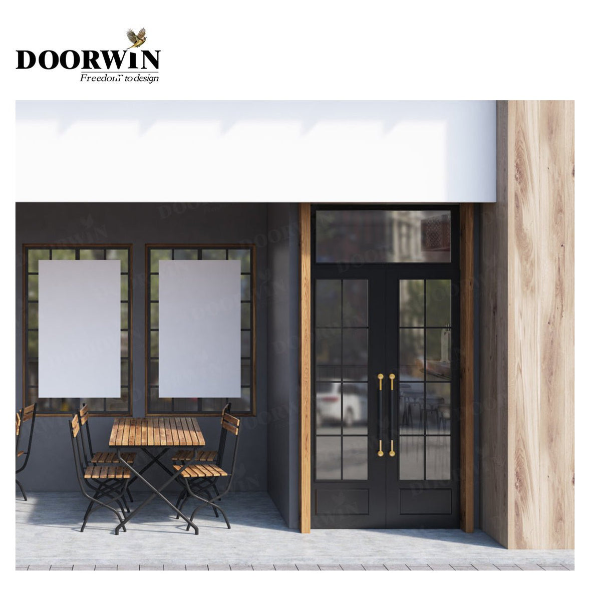 USA Alabama HOT SALE DOORWIN Wooden entry doors double panel design catalogue by Doorwin - Doorwin Group Windows & Doors