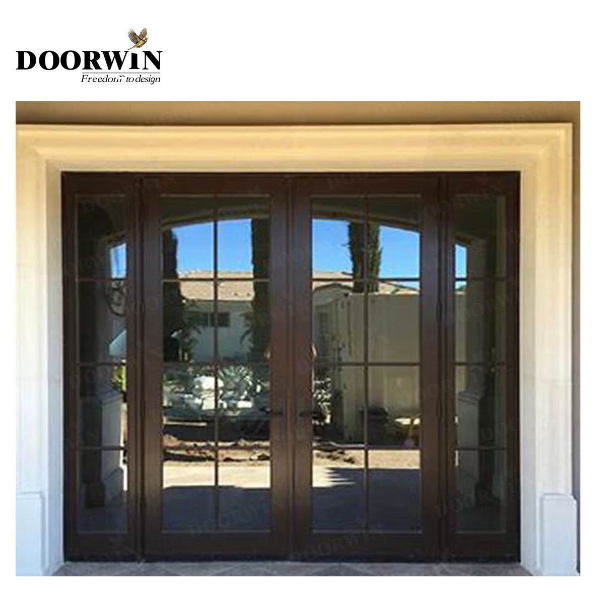 USA Alabama HOT SALE DOORWIN Wooden entry doors double panel design catalogue by Doorwin — product image 5