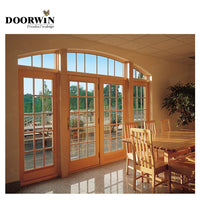 USA Arizona new trend products DOORWIN  Zen door designs unequal double unbreakable glass wood door — thumbnail 4