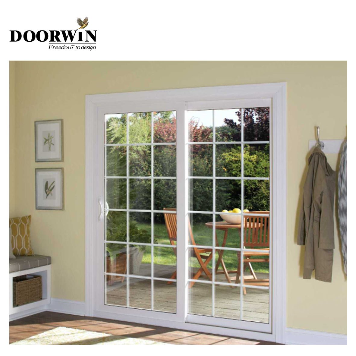 USA Chicago hot sale DOORWIN Wood sliding door system window grills design pictures for windows by Doorwin — product image 2