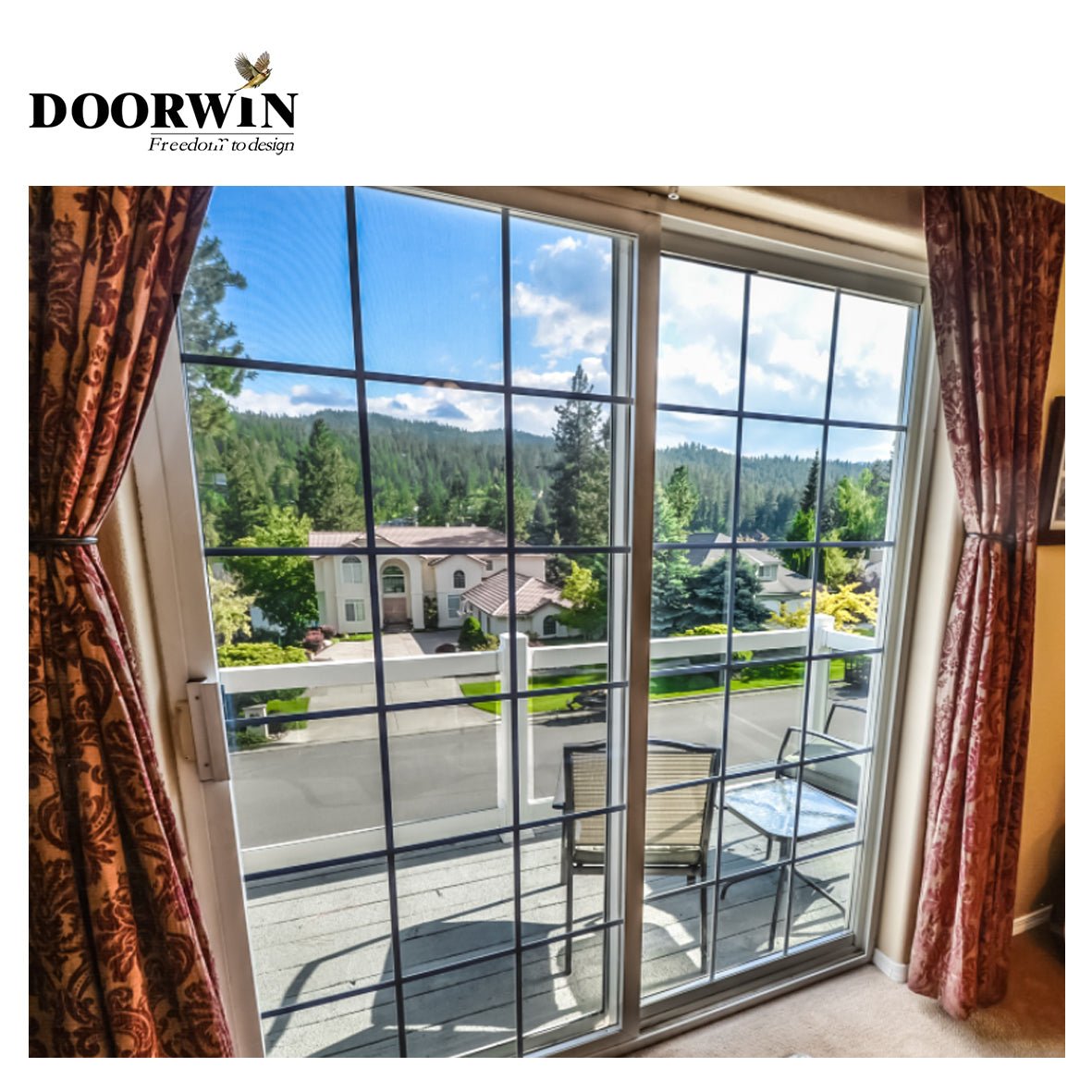 USA Chicago hot sale DOORWIN Wood sliding door system window grills design pictures for windows by Doorwin — product image 4