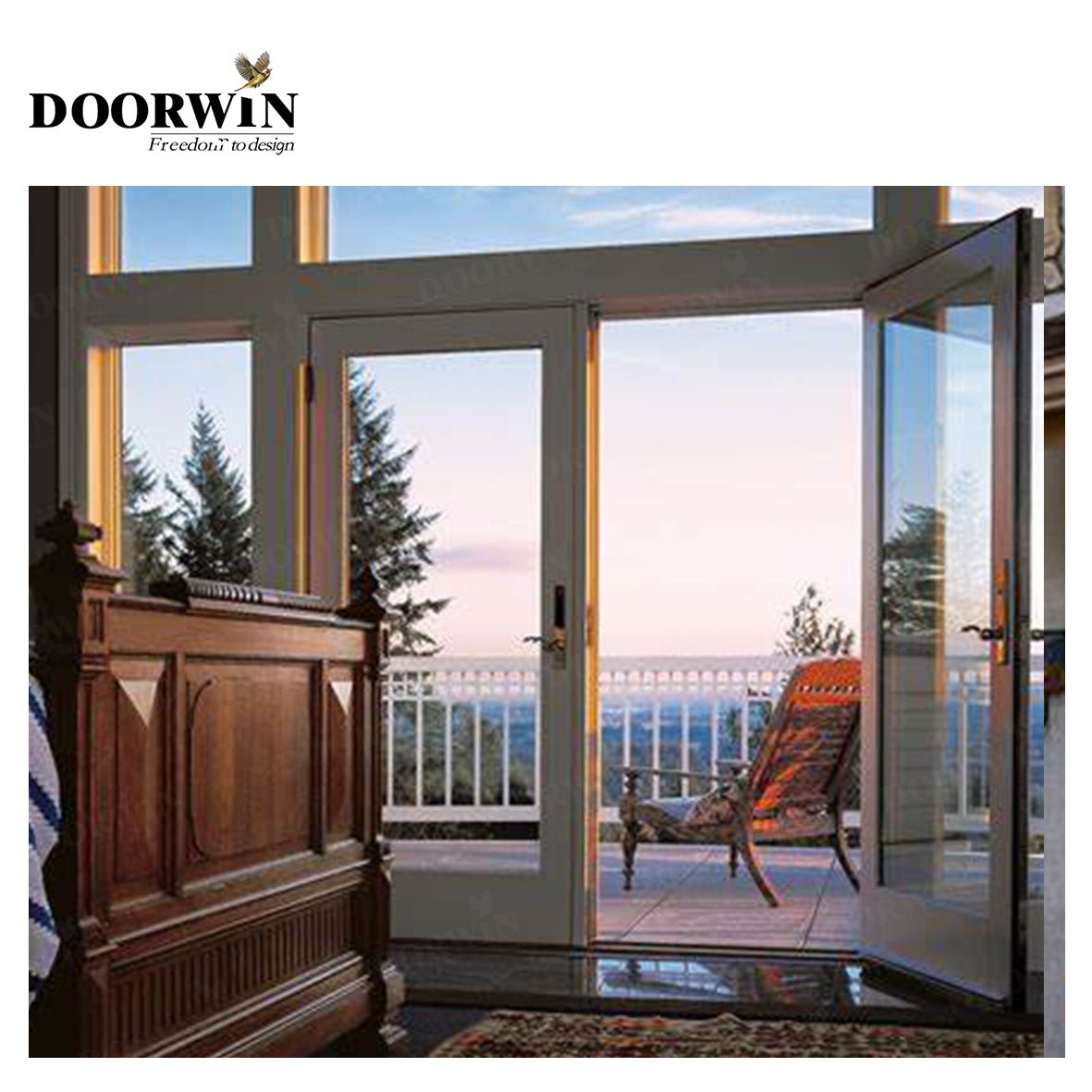 USA	Huntington Beach New Arrival Casement doors and windows with double glass thermal profile door hollowby Doorwin — product image 5