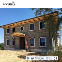 USA Milwaukee hot sale AAMA certified Grill Design Round Top French Wood clad Casement Window with double glazing glass — thumbnail 4