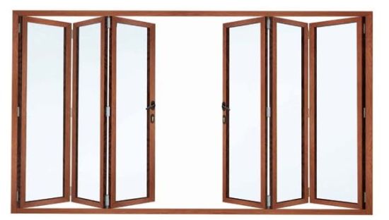 USA Quality Wood/Aluminum Bifold Glass Windows for Villa - China Wood/Aluminum Bifold Glass Window, Wood/Aluminium Bifold Glass Pane Window — product image 0