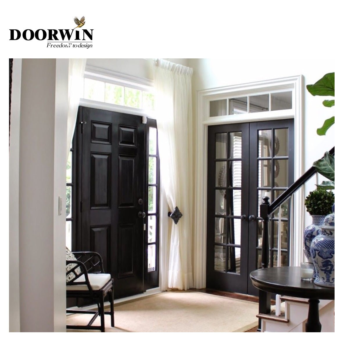 USA	Richmond  New Arrival 2 panel interior doors 12mm tempered glass door prices by Doorwin — product image 3