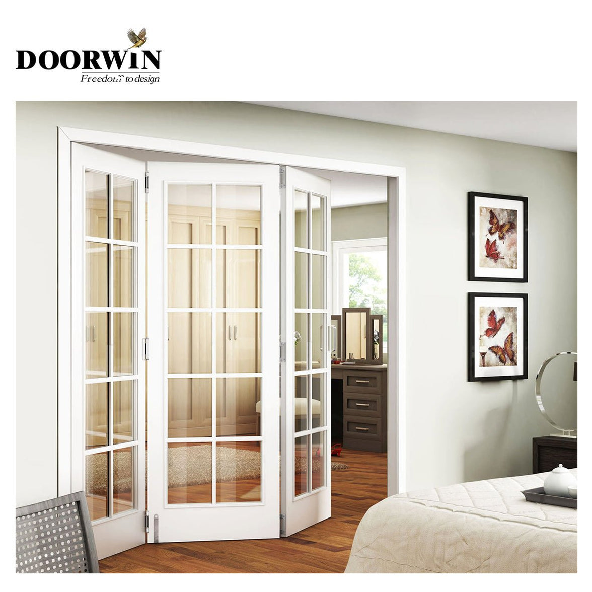 USA Richmond New Arrival 2 panel interior doors 12mm tempered glass door prices by Doorwin - Doorwin Group Windows & Doors
