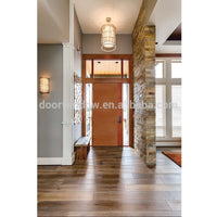 USA San Bernardino hot sale western style double sidelite front glass with wood frame door designs by CE certificate by Doorwin — thumbnail 5