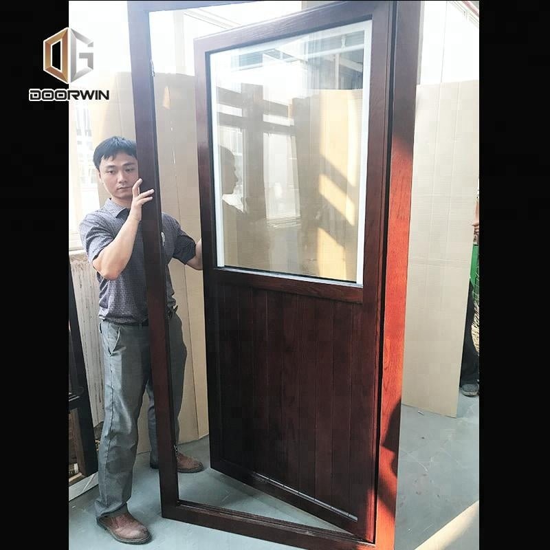 Used wood exterior doors ultra clear glass louver door timber louvers by Doorwin on Alibaba — product image 1
